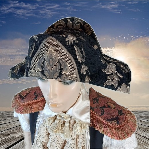 Handmade Brocade Bicorn Admiral Hat: Pirate, Navy, Ren Faire Costume (XXL 24.5") - Etsy