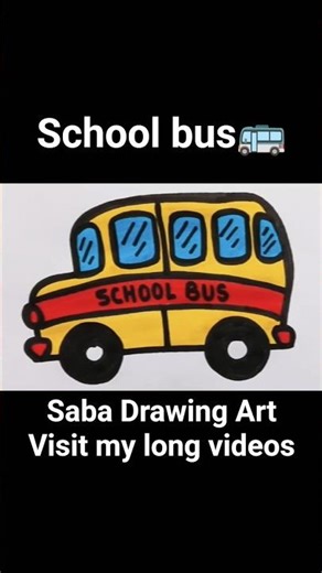 How to draw school bus🚌#easydrawing #shorts#shortsfeed