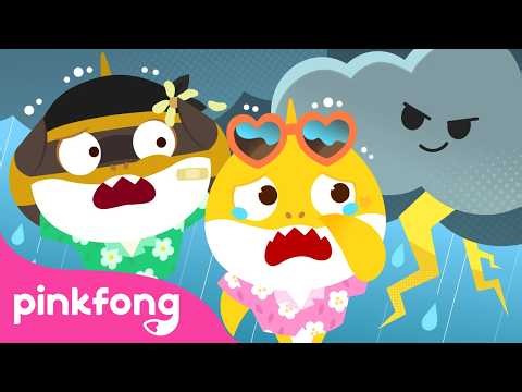 Rain Rain Go Away ☔ | Mischievous Baby Shark | Pinkfong Official