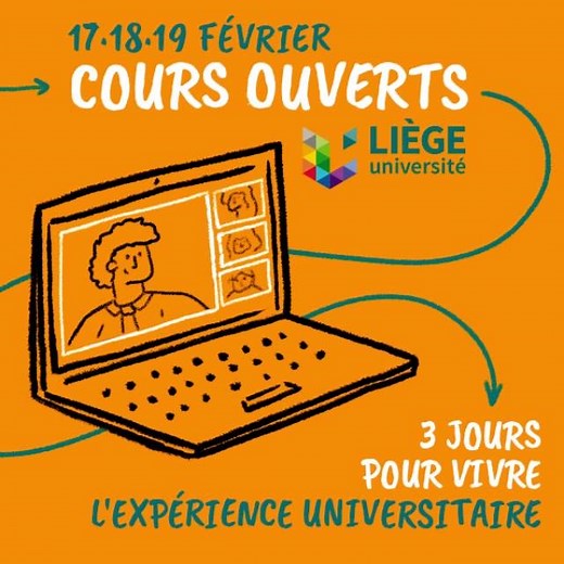 COURS OUVERTS À L'ULIÈGE 📚💻 | Les mercredi 17, jeudi 18 et vendredi 19 février, composez votre programme à la carte, selon vos intérêts et vos disponibilités ! Infos et inscriptions : https://www.uliege.be/cours-ouverts | Université de Liège