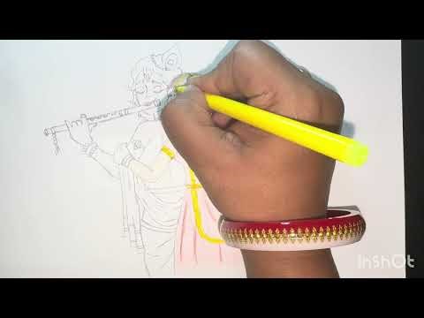 Divine Love 💖 Radha Krishna Drawing Tutorial (Easy)