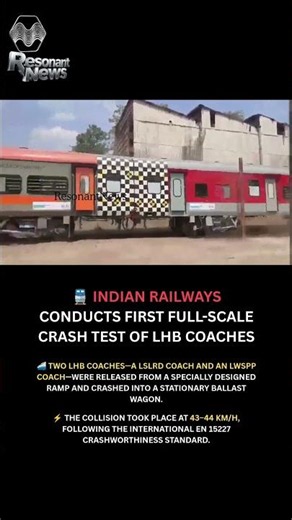 🚆 Indian Railways Conducts First Full-Scale Crash Test of LHB Coaches Must Watch!