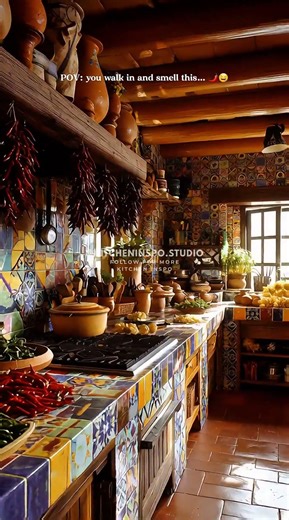 A KITCHEN that smells this good 🤤🌶️🇲🇽 #shorts #kitchendesign #kitcheninspo