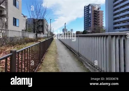 Sendaibori River Promenade, Japan Tokyo 2024 Stock Video Footage - Alamy