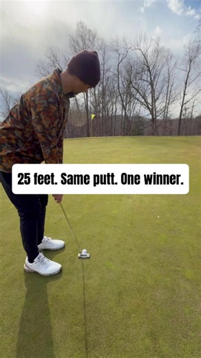 Same line. Same distance. Different results. 😌⛳️ Putting contests always sound like a good idea… until they don’t. #golfhumor #golftok #puttingcontest #divotdoug