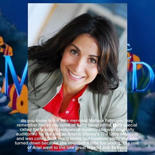 Melissa Fahn is originally going to be the voice of Ariel in the little mermaid!?!