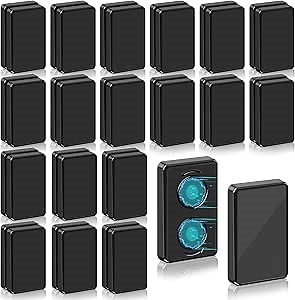 36 Pcs Outdoor Curtain Weights, Plastic Wrapped Heavy Duty Curtain Weights Magnetic Bottom Square Weight for Heavy Wind,Outside Curtain,Patio (Black)