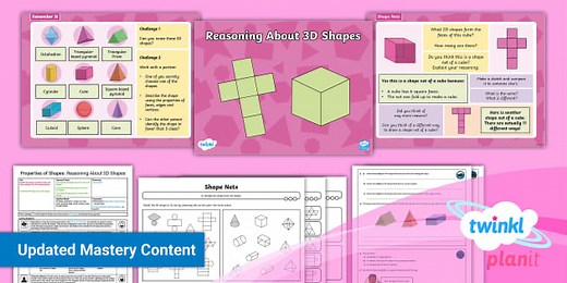 PlanIt Maths Year 5 Properties of Shapes Lesson Pack 9: 3D Shape Reasoning