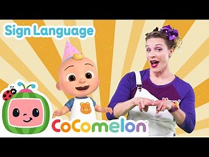 Birthday Musical Chairs | CoComelon with ASL | 🖐️ Sign Language for Babies 🖐️