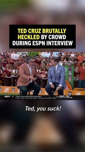 Ted Cruz brutally heckled by crowd during ESPN interview