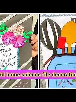 Home Science practical file decoration idea #homescience #projectfile