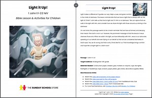 The Light of Christ Shines (1 John 1:1 - 2:2) Sunday School Lesson for Kids - Ministry To Children