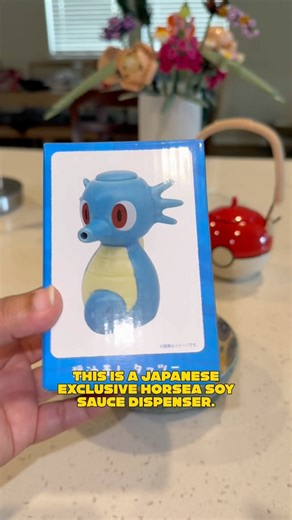 Horsea Soy Sauce Bottle Dispenser all the way from Kagawa Japan! #pokemoncenter
