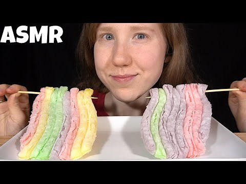 ASMR FROZEN JELLY NOODLES MUKBANG (Whispering) EATING SOUNDS