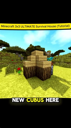 #MinecraftTutorial #SurvivalBuild #MinecraftHouse #3x3