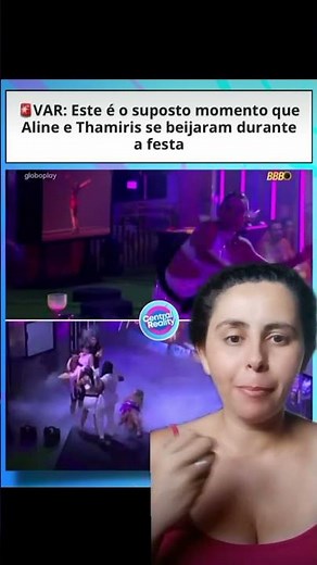 Momento do beijo de Aline e Thamires