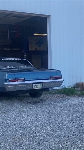 Big block 66 Chevy Belair moving around to the other side of the garage #bigblockchevy #belair