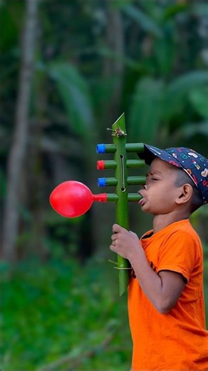 Cute Bamboo Toys using Colourful Balloons #bamboo #diy