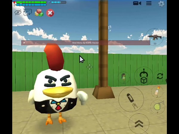 bomb hacker mod menu chicken gun