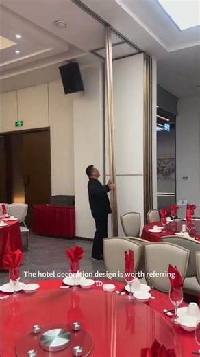 The operable partition wall of the double hanging wheel can also realize a right-angle turn.