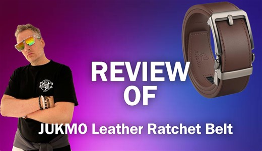 Watch Review of JUKMO Leather Ratchet Belt on Amazon Live
