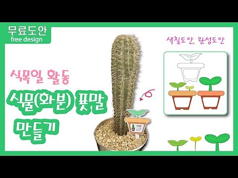 [무료도안]식물이름표만들기ㅣ화분푯말만들기ㅣ식목일미술활동ㅣ초간단화분이름표만들기ㅣCreate a plant name tagㅣ이름표만들기ㅣ식목일만들기ㅣ식목일화분팻말만들기ㅣ화분푯말만들기