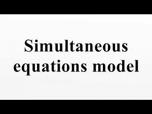 Simultaneous equations model