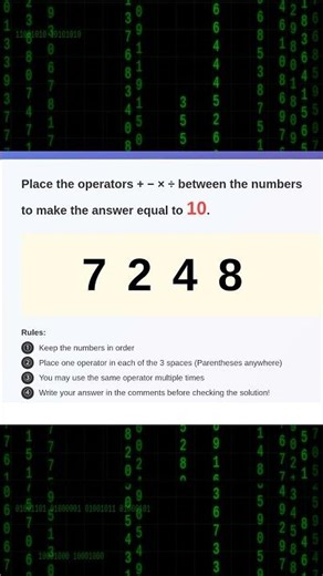 Can You Solve This? MAKE10 #7248 ★★★★☆ Part57 #Shorts