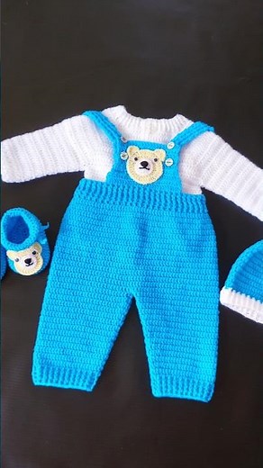 Crochet Romper full set😍 #crochet #crochetprojects #romper #diy #handmade #babydress #crocheting