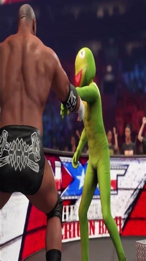 TRIPLE H VS KERMIT THE FROG NXT WORLD CHAMPIONSHIP 2K24 #shorts