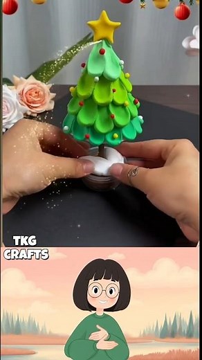 clay christmas tree How to Make a Christmas Tree with Paper and Clay | Simple Holiday Craft for Kids