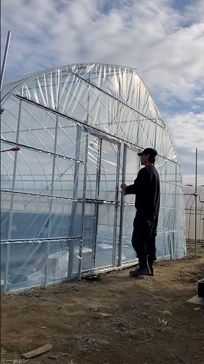 新ハウスを作りました #greenhouse #ビニールハウス #DIY #温室 #パイプハウス