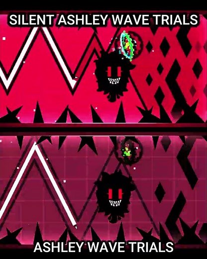 SILENT Ashley Wave Trials VS Ashley Wave Trials #geometrydash #gd #gaming #games #edit #gameplay