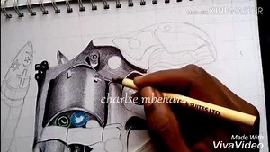 "CYBER WARS & DIGITAL BULLETS" Ballpoint pen on paper 12*15 inches...