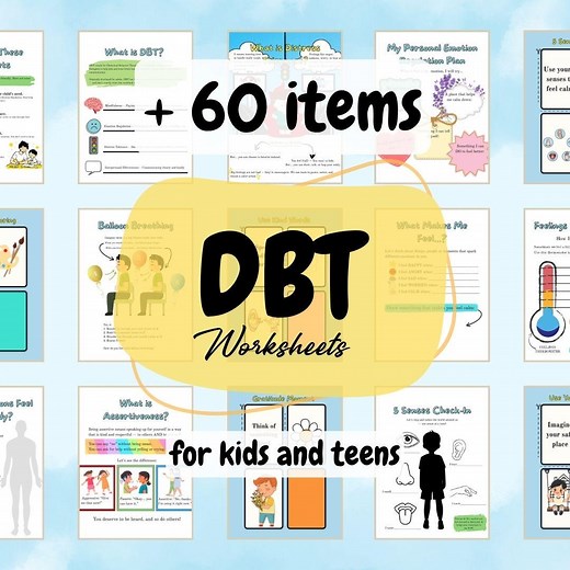 DBT Skills Worksheets for Kids & Teens, Dbt Skills Training Manual, Emotional Regulation + Rewards | Printable Therapy Resource - Etsy