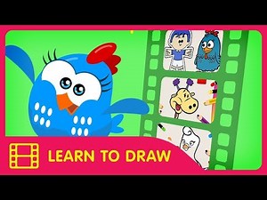 Learn to Draw Cartoons with Music | Lottie Dottie Mini | | Kids Cartoons