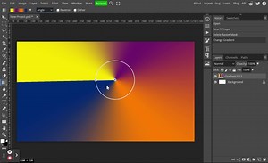 Our Gradient Tool can edit Gradient Fill layers now! :) And vector shapes with gradients, too! | Photopea
