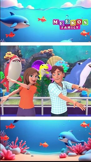 Dance With The Baby Sharks! #shorts #nurseryrhymes #kidssong #meekosfamily