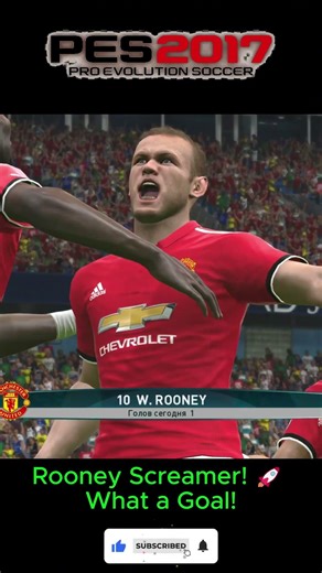 ROONEY ROCKET GOAL! 🚀😱 | Manchester Derby 4-0 | PES 2017