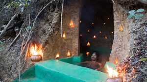 Rooftop Swimming Pool on Mud House Built by Bare Hand More Beautiful Than Resorts