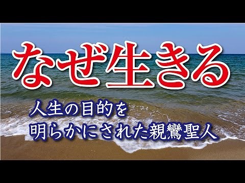 【浄土真宗親鸞会】なぜ生きる｜人生の目的を明らかにされた親鸞聖人