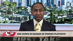 "In terms of [the Chiefs] missing the playoffs all together? No way in hell do I believe that's going to happen." Stephen A. Smith expects The Kansas City Chiefs to be in the playoffs this season despite their recent form ✍️ | ESPN First Take