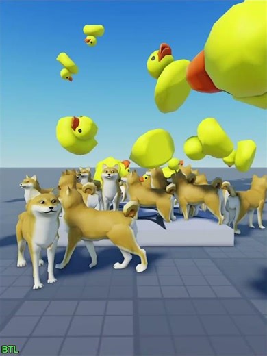 300 Rubber Ducks vs 20 Doges in Roblox ⚽⚽⚽🐕🐕🔬