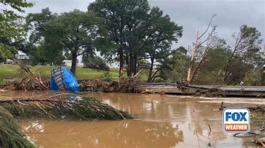 40K views · 515 reactions | Kerrville floods leave behind a trail of devastation in Texas, where at least 27 people are dead and many more still unaccounted for as of Saturday afternoon. https://www.foxweather.com/weather-news/catastrophic-flooding-kerrville-hunt-guadalupe-river-texas | FOX Weather | Facebook
