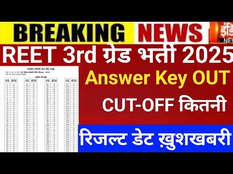 Reet 3rd grade Answerkey 2026/Reet mains result 2026/Reet Mains CUT-OFF/Reet 3rd grade Latest news