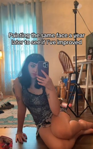 Painting the same face a year later | Did I improve?
