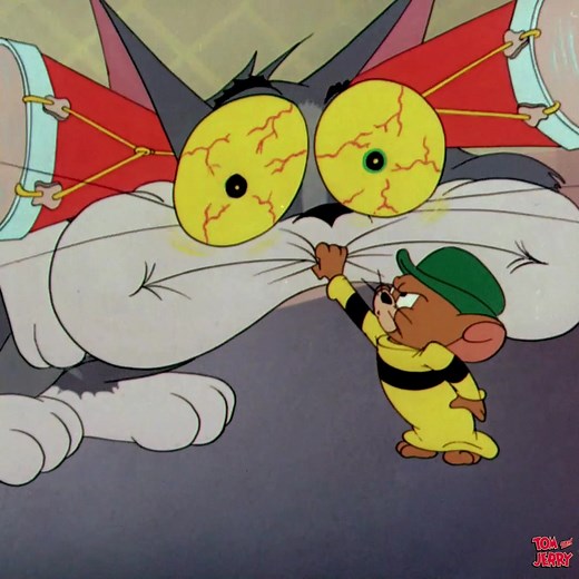 ジェリーのいとこマッスルとトム：昔のアニメワンシーン