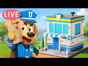 🔴LIVE | Cardboard World Adventure | Kids Learn Jobs | Police Cartoon | Sheriff Labrador
