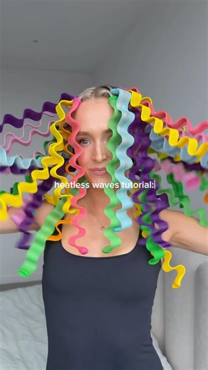 Waveformers tutorial + results 💚💕 #heatlesscurls #heatlesswaves #curlformers #heatlesshairstyles