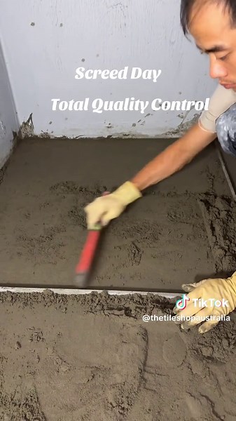 Screed Day ASMR! Just Watch, Listen and Learn! DM to enquire about your next project and Tiler’s DM to purchase your next Screed and Tile Tools! #thetileshop #screeding #asmr #fyp #theynotlikeus